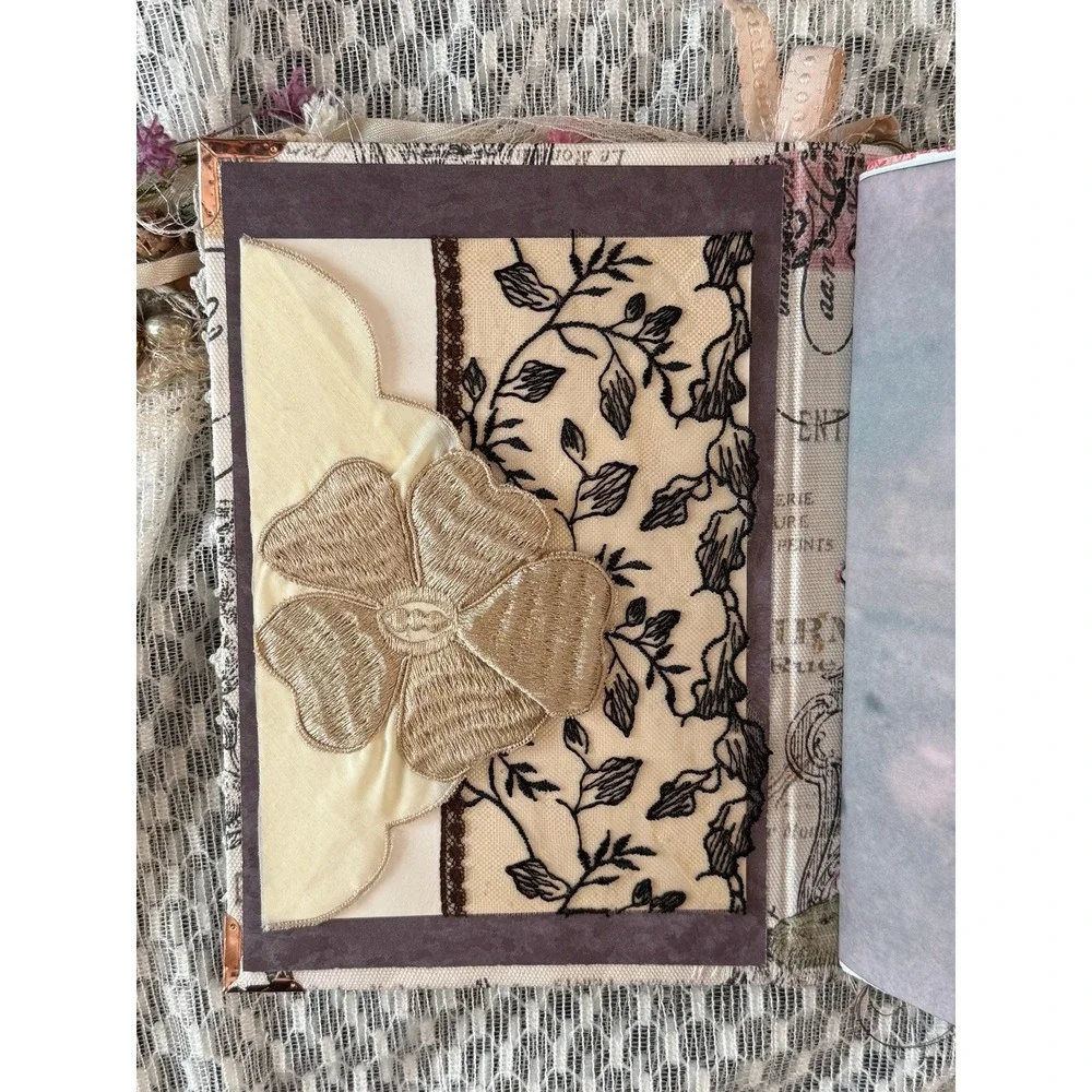 Vintage Cabinet Card Front & Applique Junk Journal